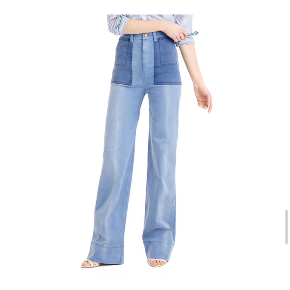 J. Crew Distressed Full-Length Chino Pant with Patch Pockets
